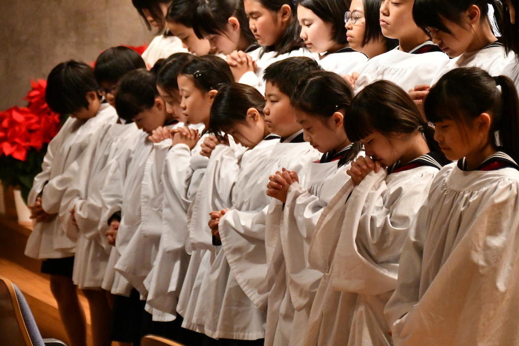 学校法人 聖学院 駒込キャンパス　３校、１園　合同のクリスマツスリー点火式を聖学院中高にて開催