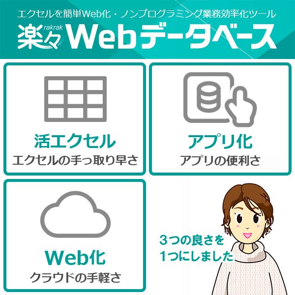 楽々Webデータベースが他のWebアプリの情報を参照し表示する機能を搭載