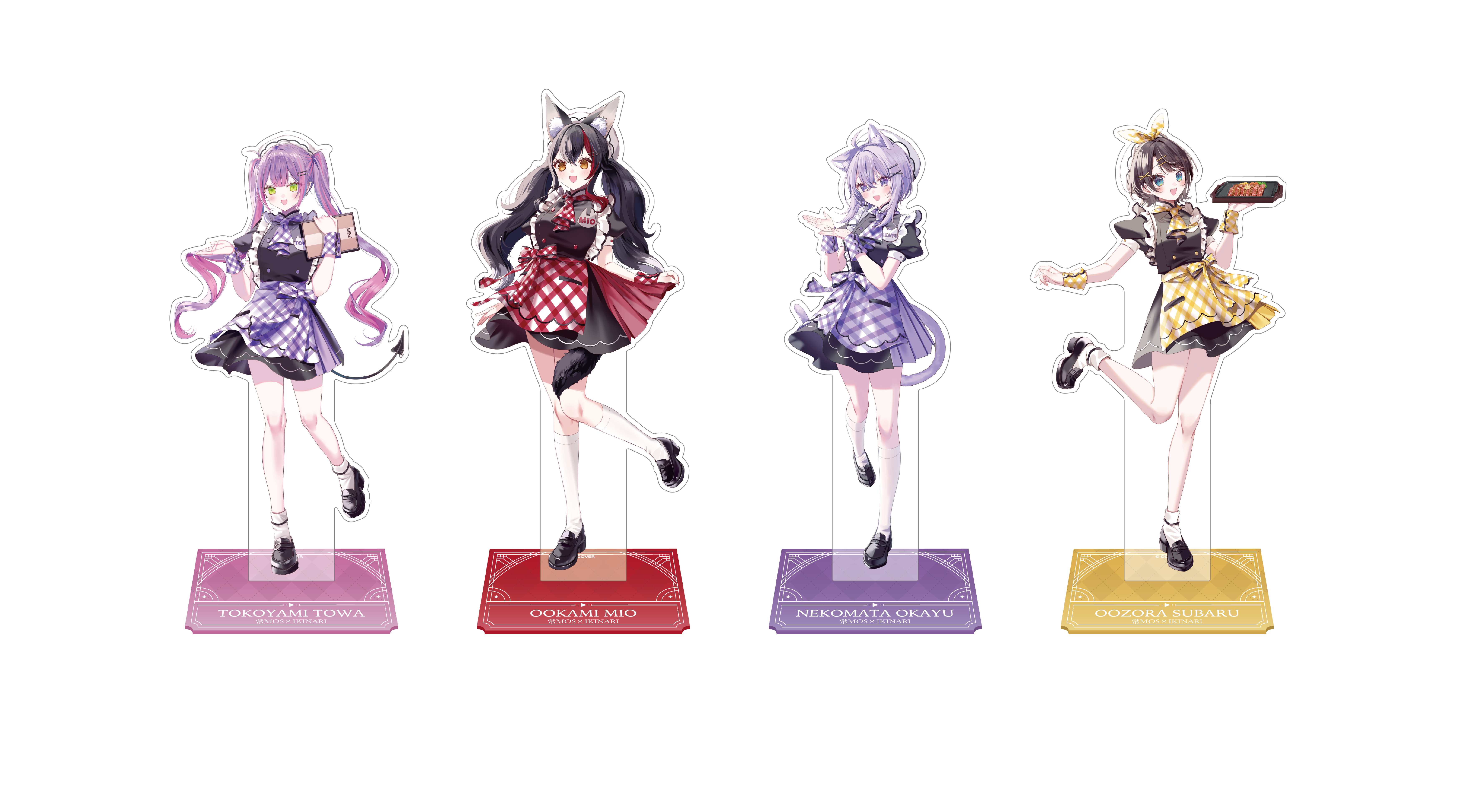 ホロライブ　常MOS いきなりステーキ アクリルスタンド4種セット 6月1日(月)～ いきなり！ステーキ 全店で『ホロライブ（常MOS）』との