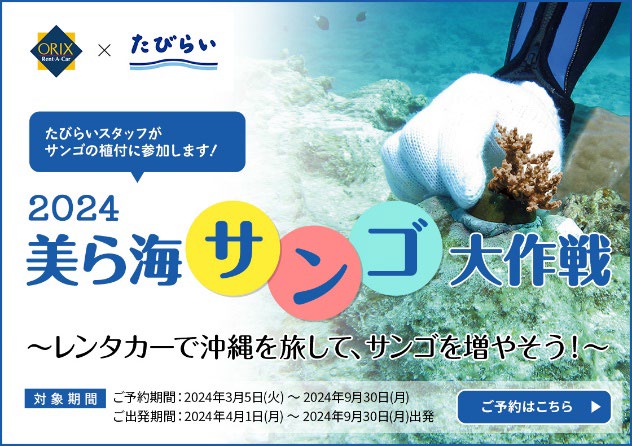 【オリックス自動車】3月5日「サンゴの日」に予約開始
「美ら海サンゴ大作戦2024」