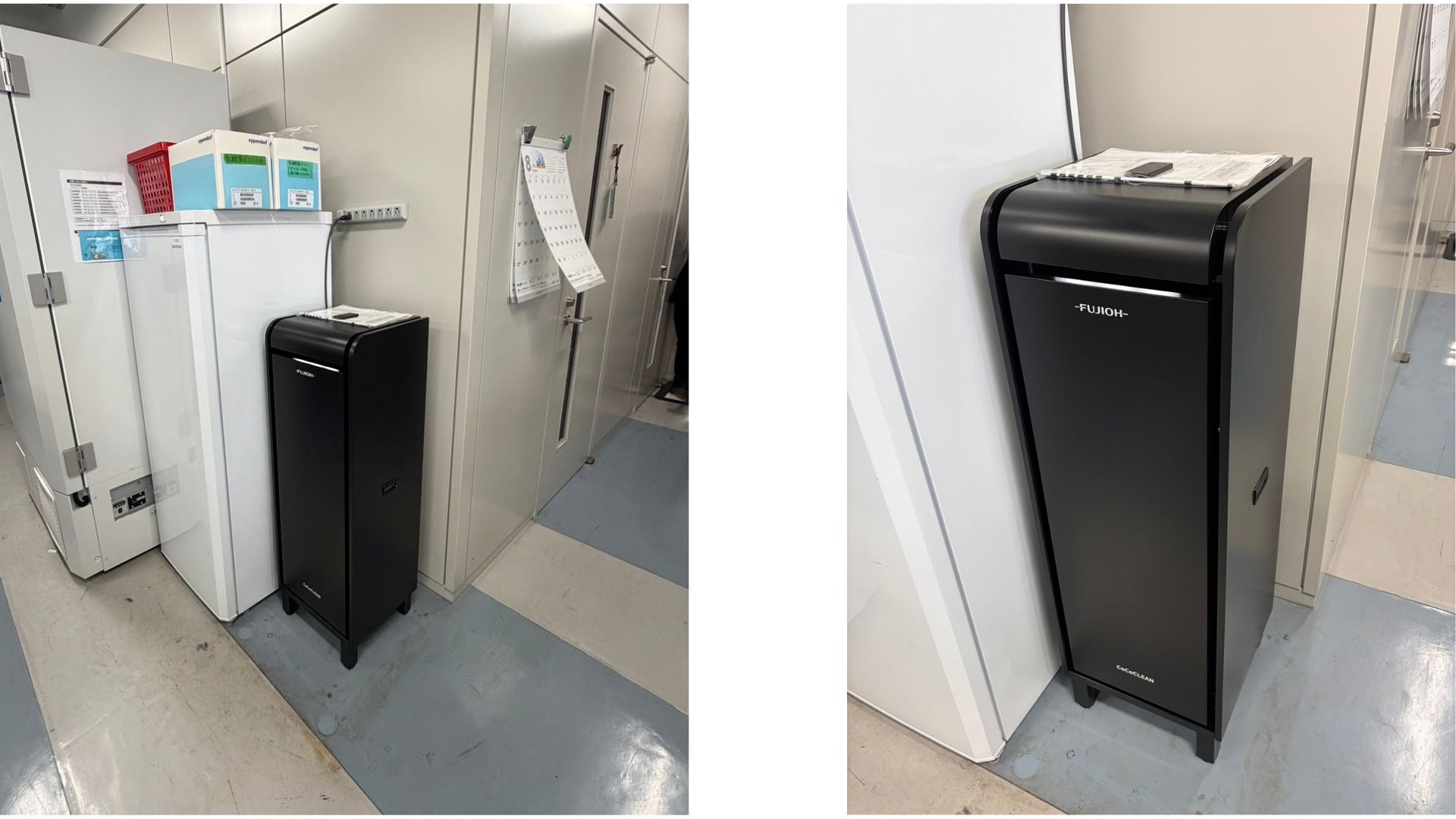 麻布大学の実験室に導入化学物質を捕集する業務用空気清浄機が研究環境
