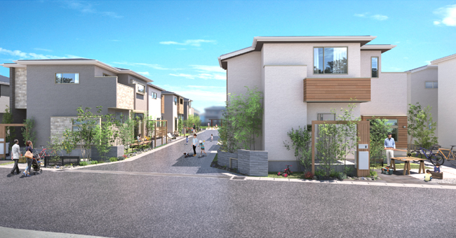 シンプルライフ研究家マキさんとコラボ『楽家RAKUYA 松戸・高柳』（全28邸）
シンプルで心地よい5つのプランスタイルを提案した分譲住宅