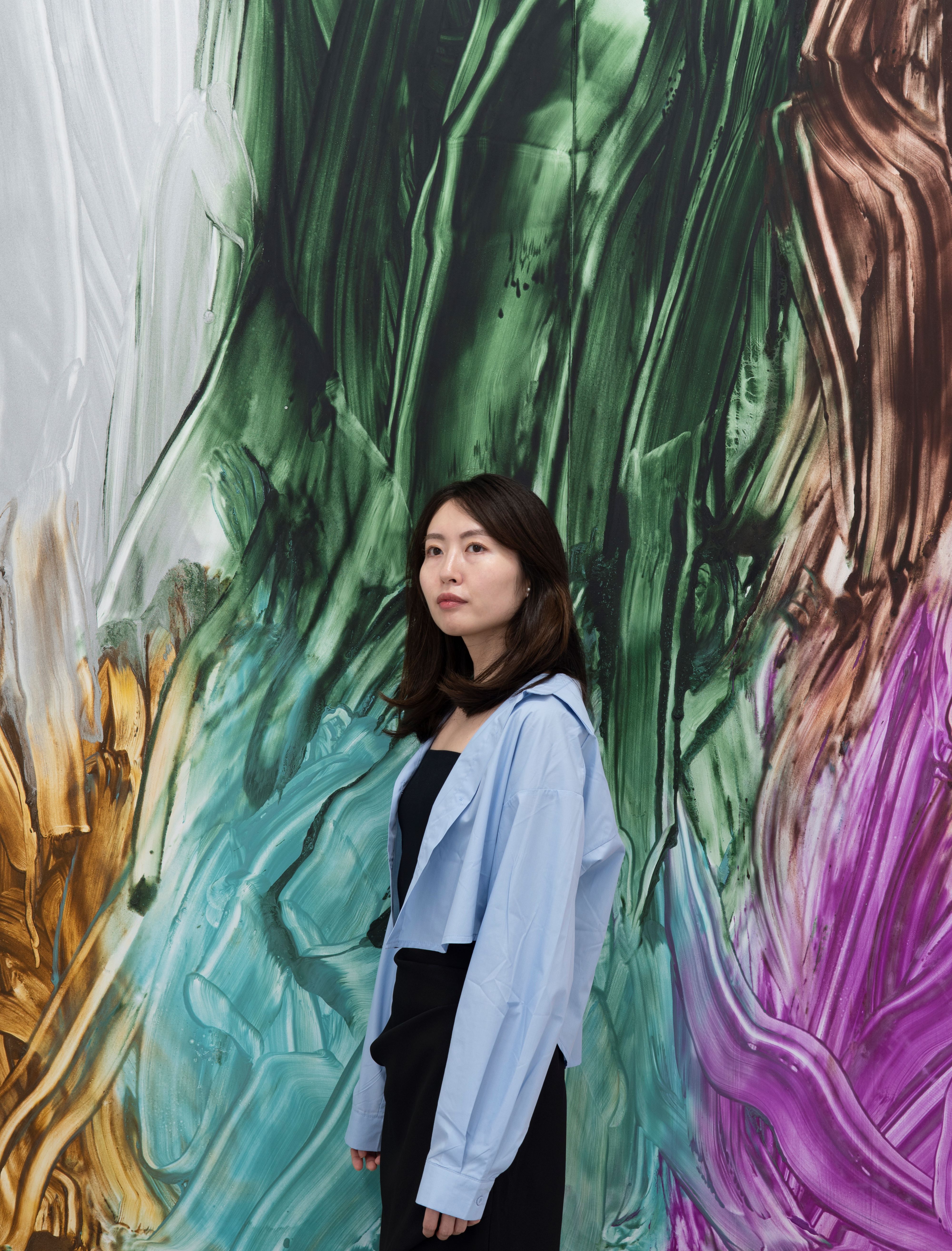 【真作】絵画　技法不明　港の構築　抽象構成と鮮烈な色彩　構成的色彩画　Y5 京都 蔦屋書店】今西真也・三浦光雅・薬師川千晴による「みつめ、むき