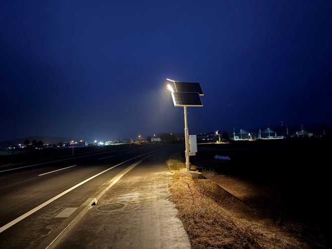 厚真町大通線_夜