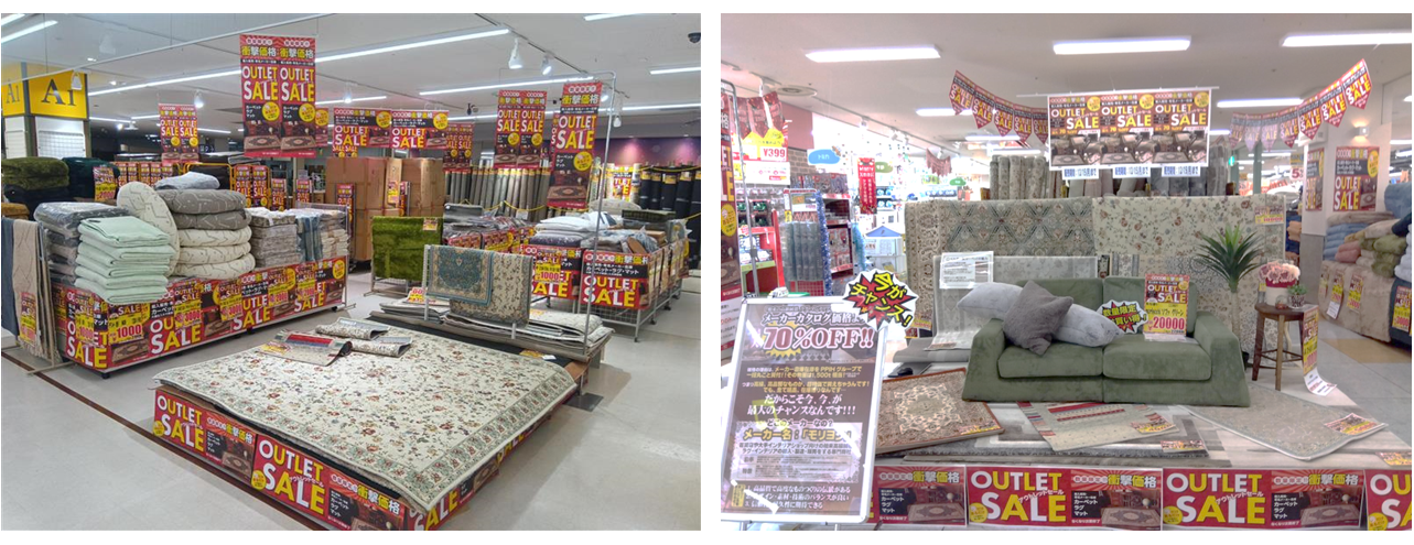 アウトレットセール店頭展開イメージ