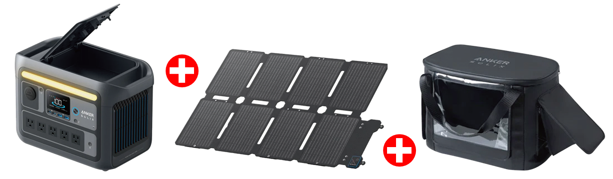 ANKER太陽光充電対応どこでも電源3点セット