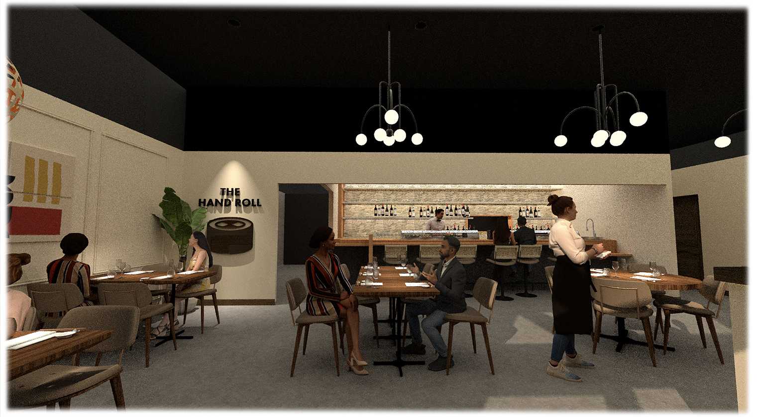 Hand RollFactory内装