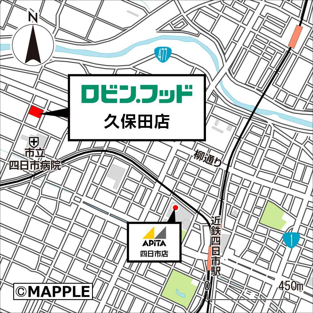 ロビン・フッド久保田店_map