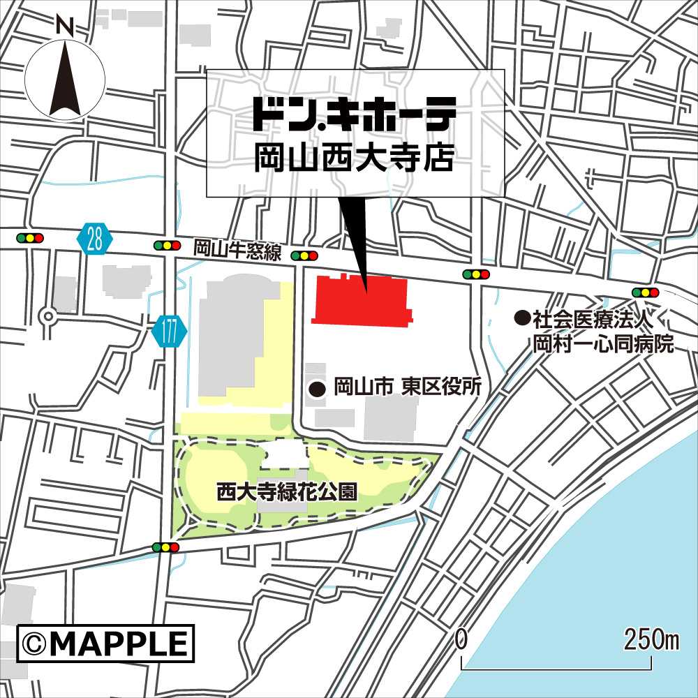 ドン・キホーテ岡山西大寺店map