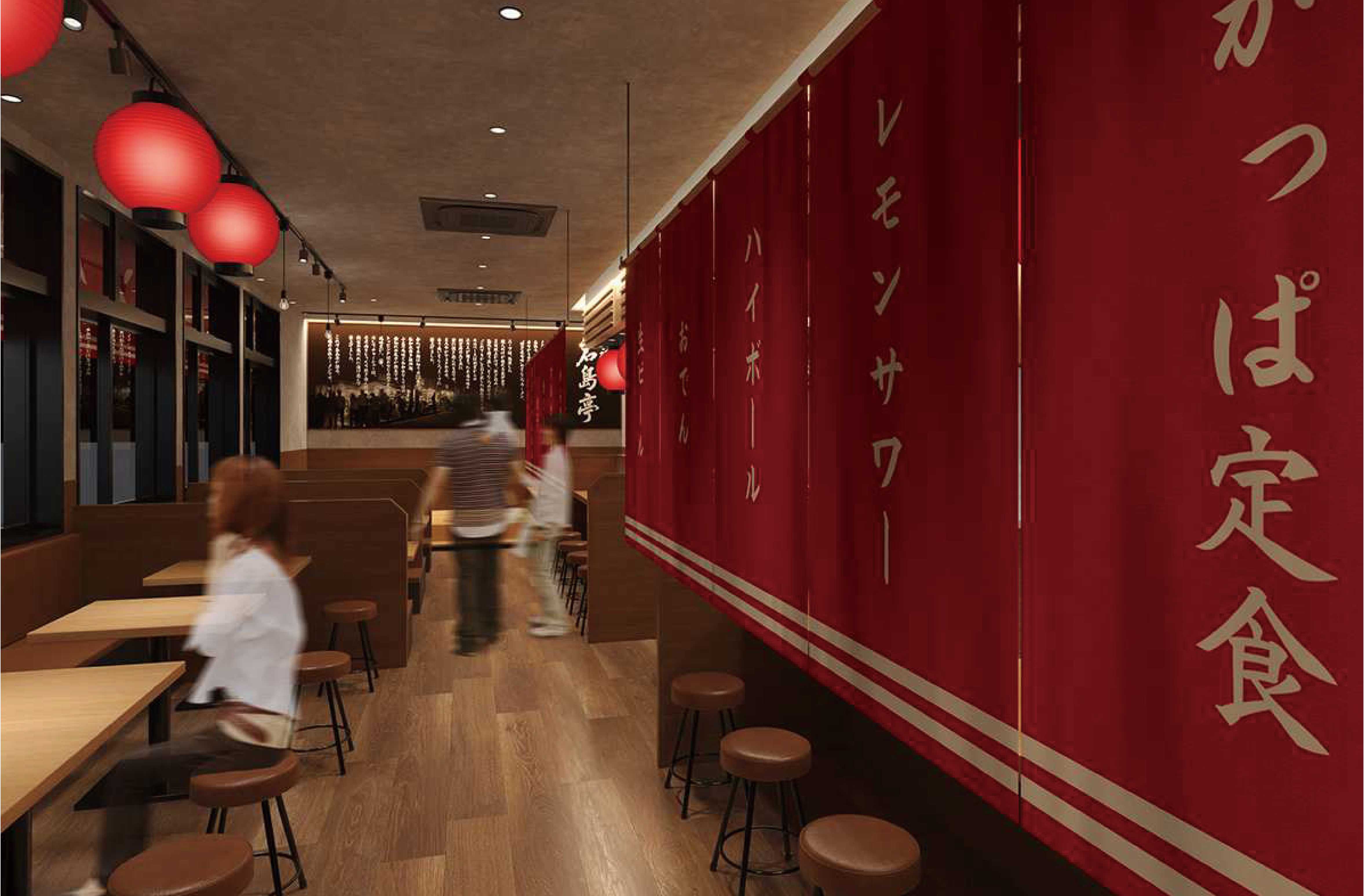 名島亭佐野高萩店_内観パース