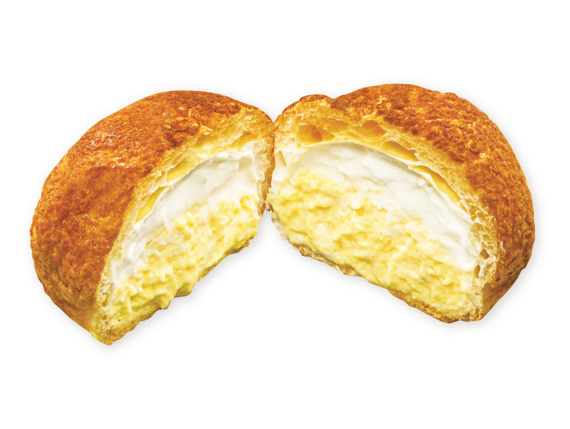 絞りたてシュークリーム 割カット