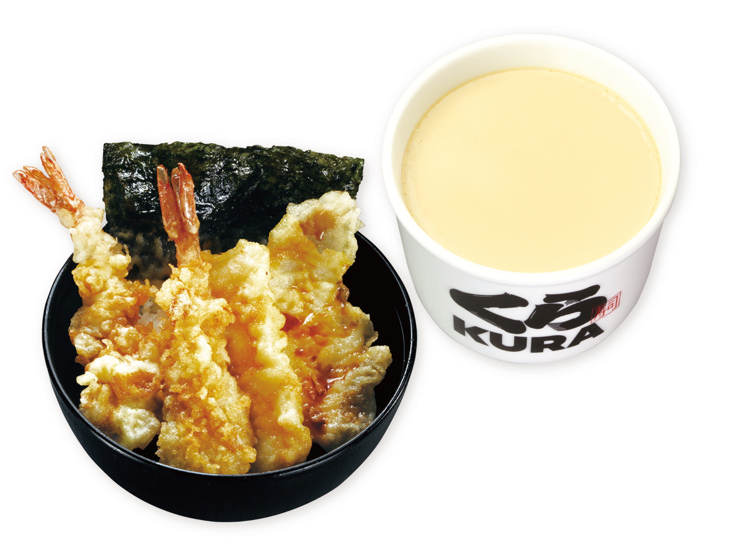 ランチ　天丼セット　特製茶碗蒸し付