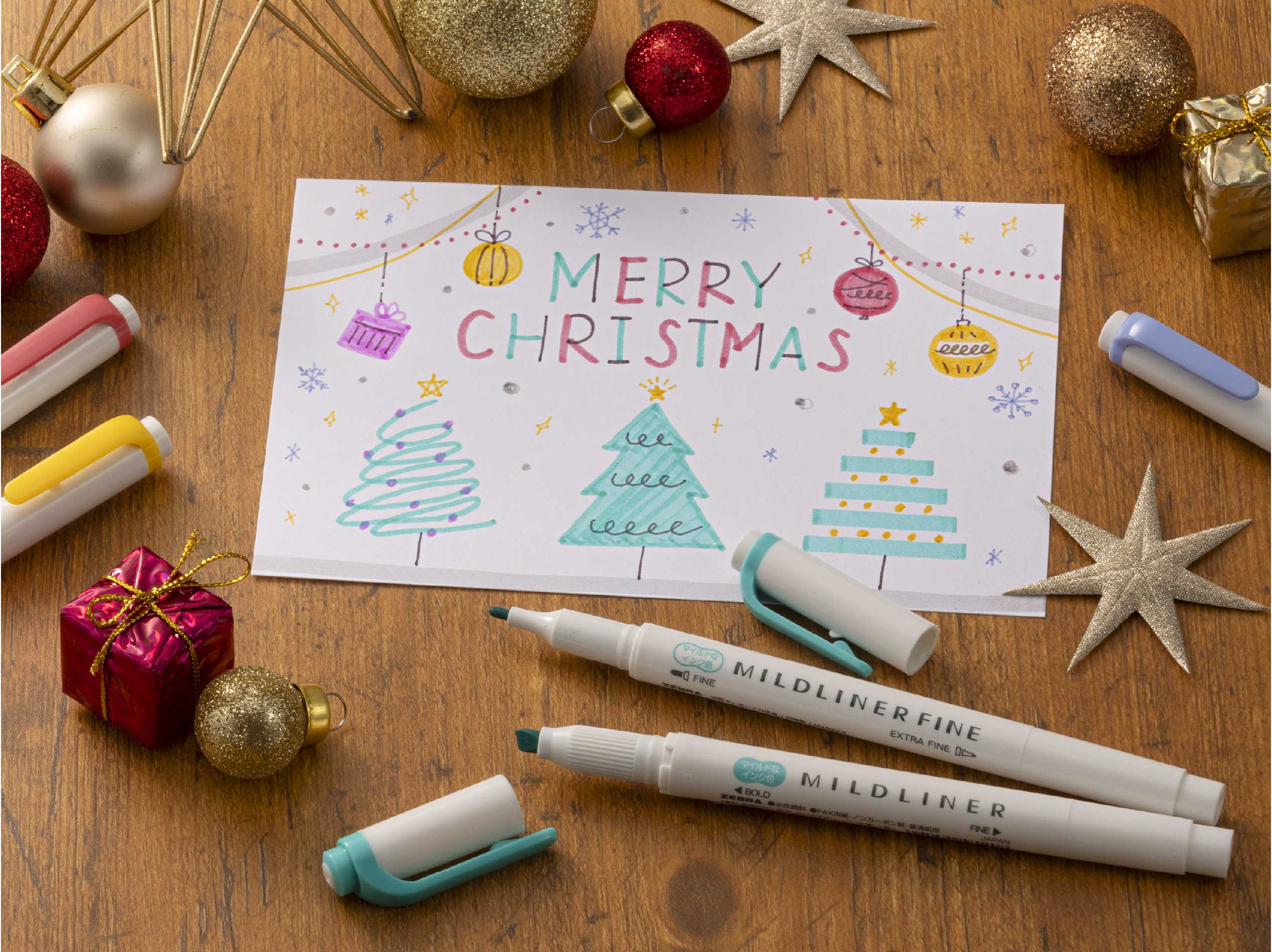 マイルドライナーファイン2_クリスマスカード