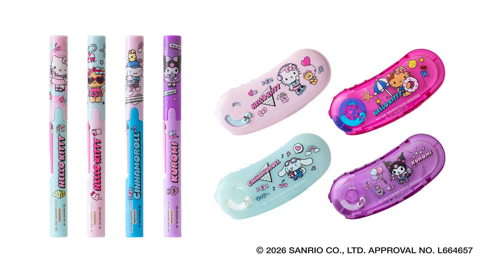 携帯はさみ「フィットカットカーブ ツイッギー」、テープのり「ノリノポッド」の 「＜限定＞サンリオキャラクターズ デザイン」を販売開始