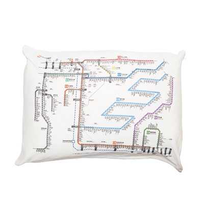 枕カバー JR東海鉄道路線図柄