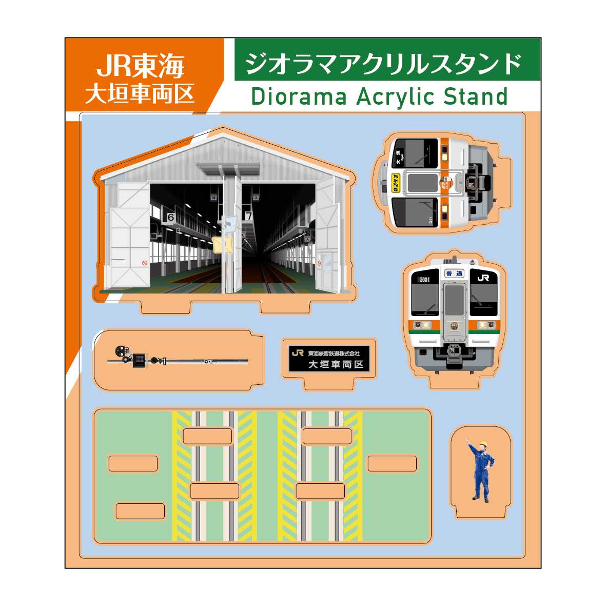 大垣車両区 ジオラマアクリルスタンド